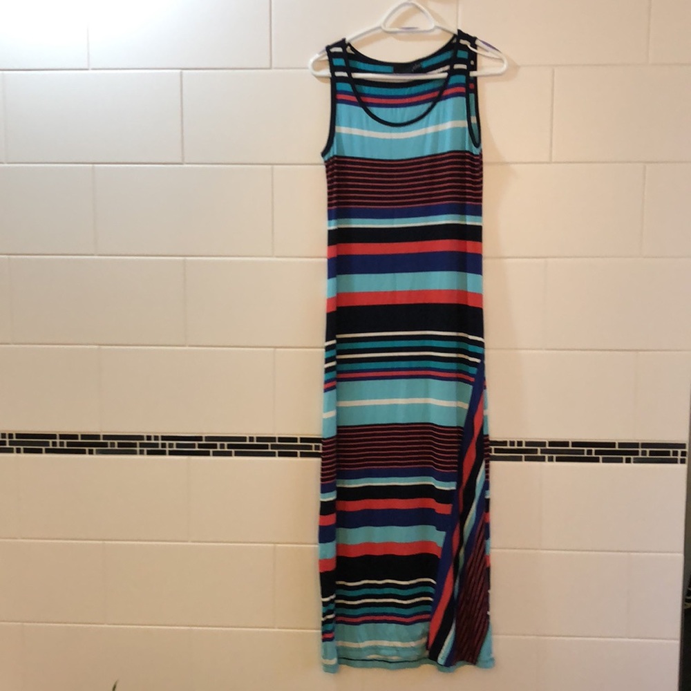 Tribal designer maxi dress size small